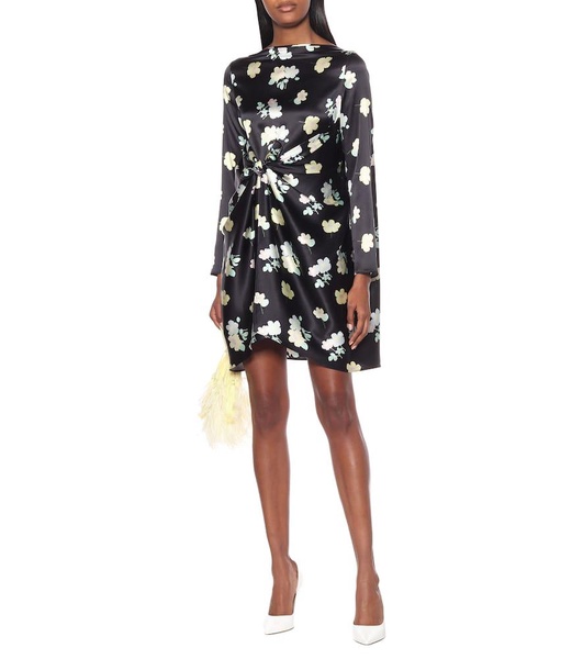 Judy floral stretch-silk minidress