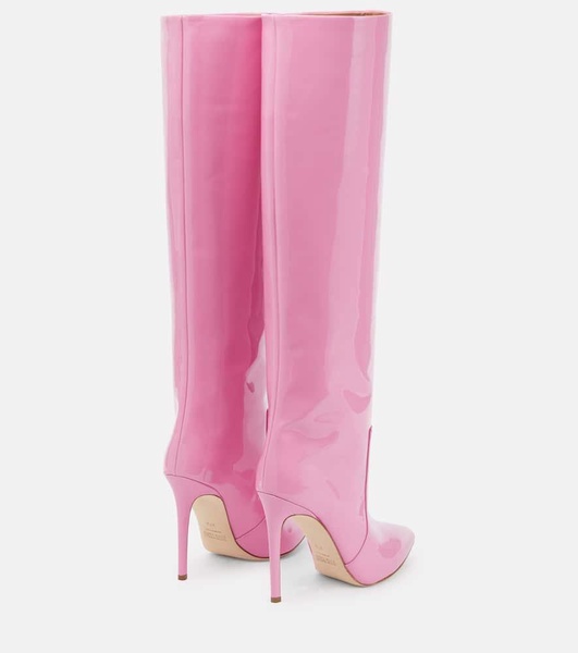 Patent leather knee-high boots