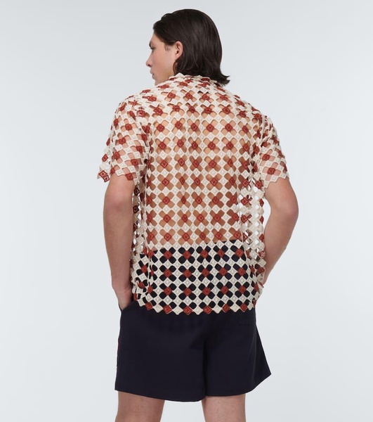 Diamond Lace bowling shirt