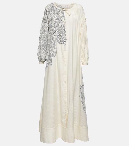 Paisley cotton and silk kaftan