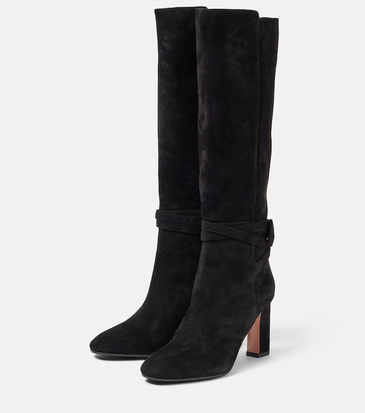 Very Bow Tie 85 suede knee-high boots