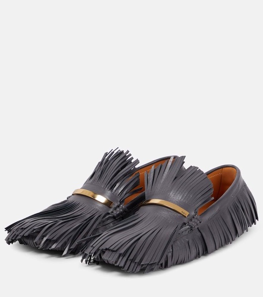 Yorky fringed leather loafers