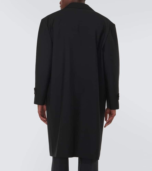 Pers double-breasted virgin wool overcoat