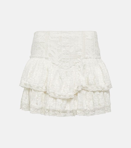 Antila tiered lace miniskirt