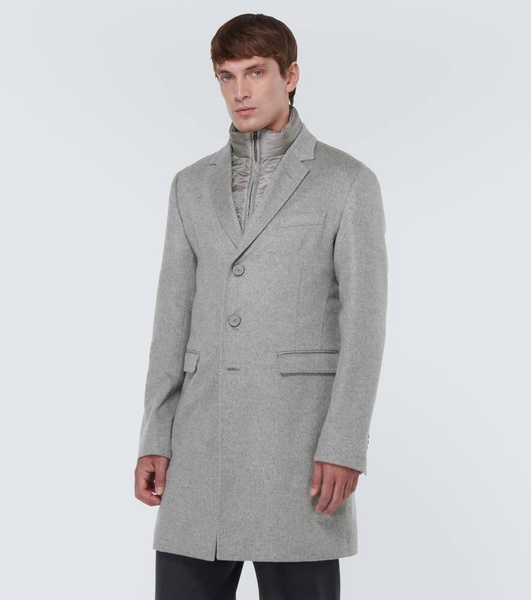 Convertible cashmere coat