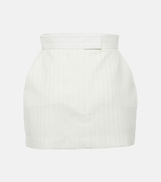 High-rise pinstripe miniskirt