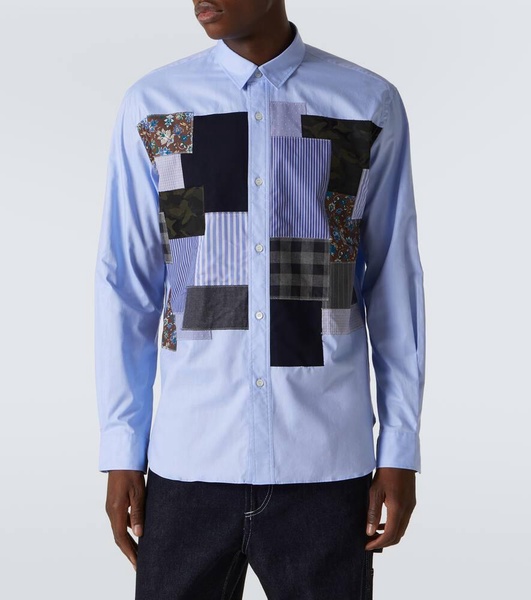 Patchwork cotton Oxford shirt