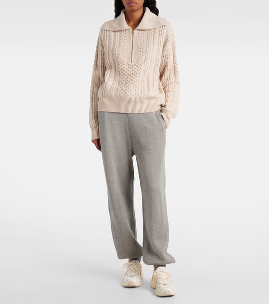 Camello cable-knit half-zip sweater