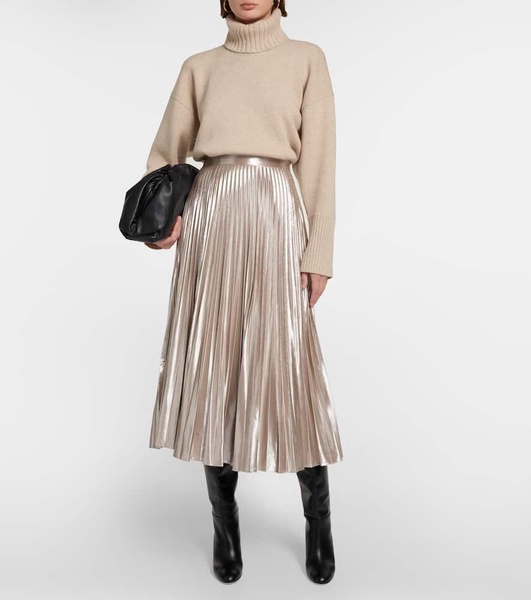 Sif pleated midi skirt