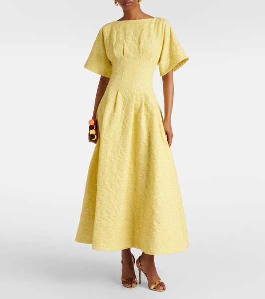 Rosalie jacquard midi dress