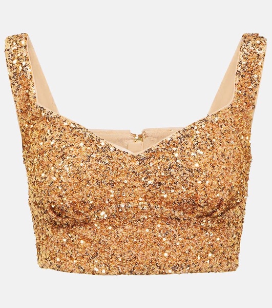 Sequined cropped top 