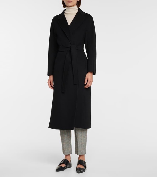 Esturia belted virgin wool coat