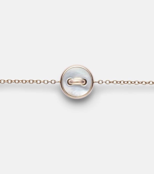 Pom Pom Dot 18kt rose gold chain bracelet with gemstones