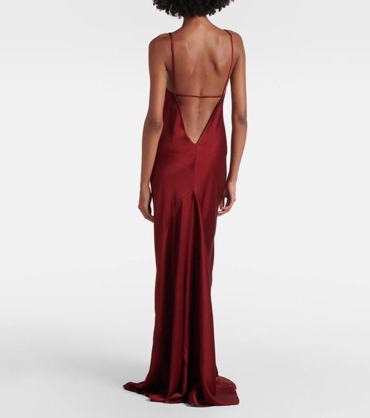 Crepe satin gown