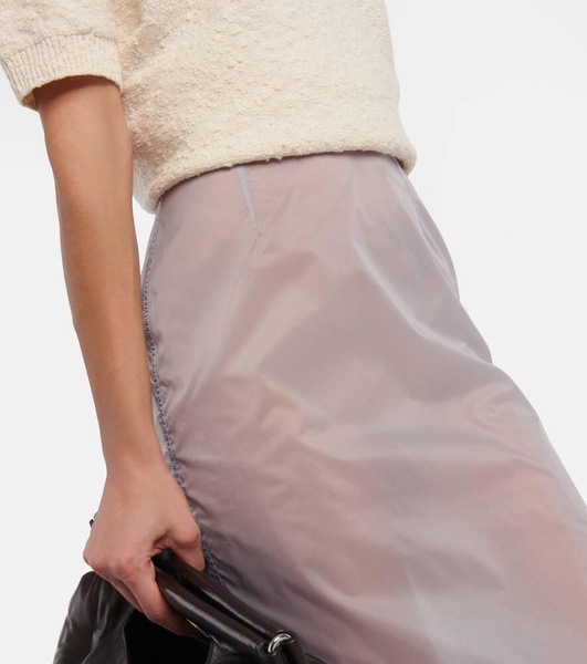 Semi-sheer midi skirt