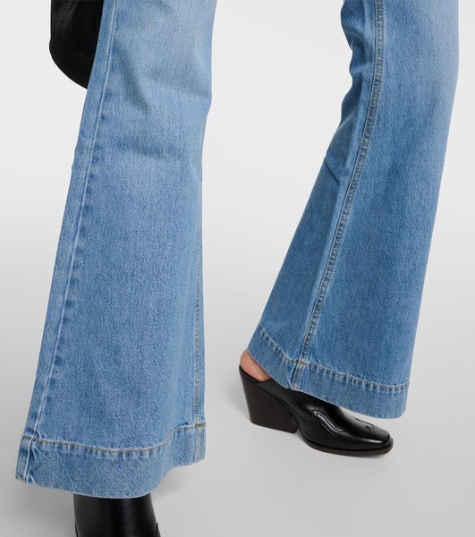 High-rise flared jeans