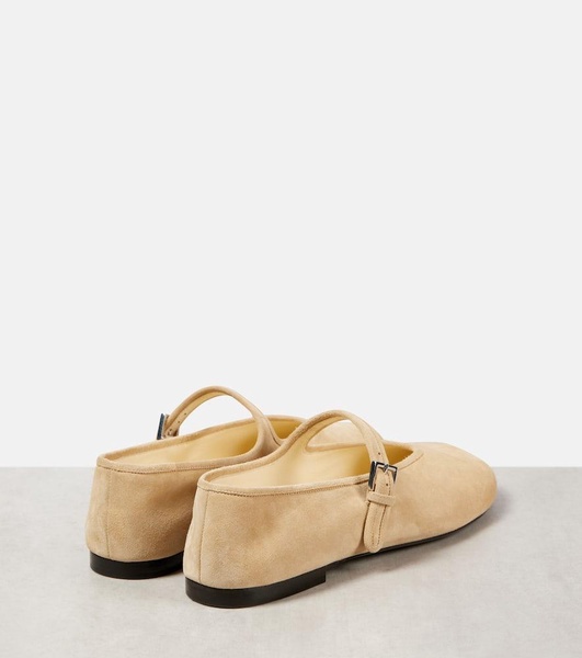 Suede Mary Jane flats