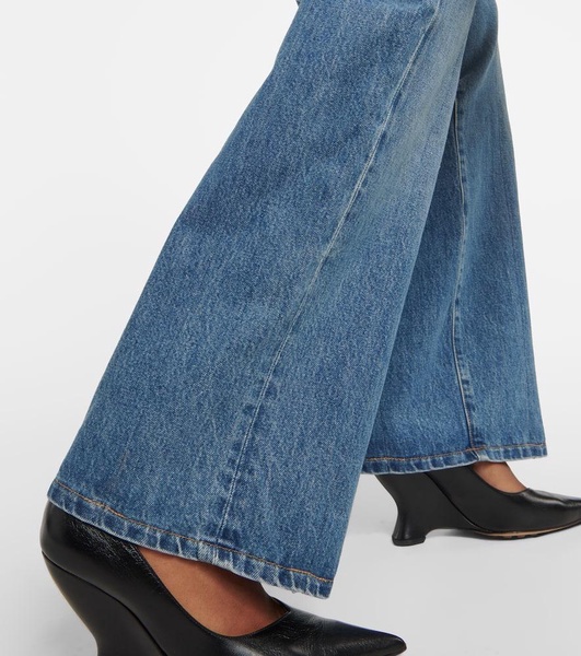 Ayla cuffed wide-leg jeans