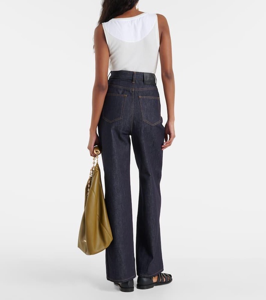 High-rise wide-leg jeans