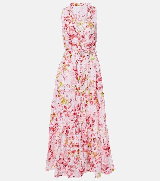 Nana floral tiered cotton maxi dress