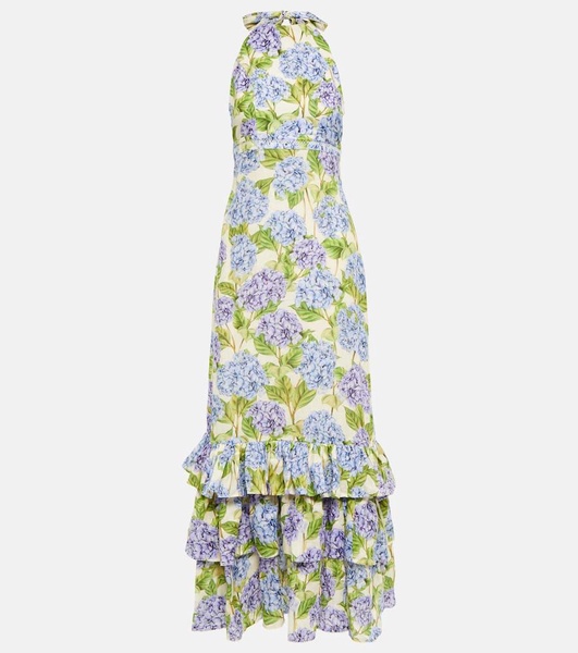 Magnolia Hortensia linen maxi dress