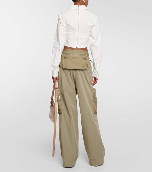 Cotton-blend cargo pants