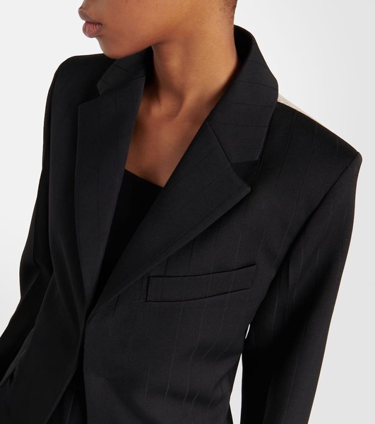 Cutout virgin wool blazer