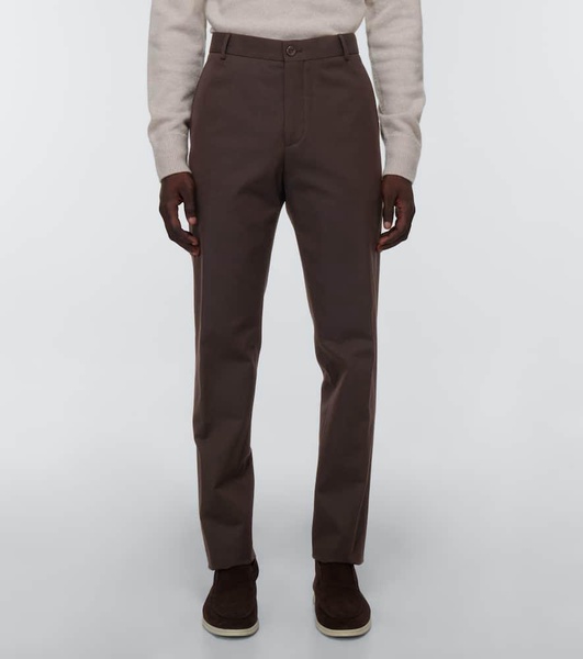 Cotton and wool chinos