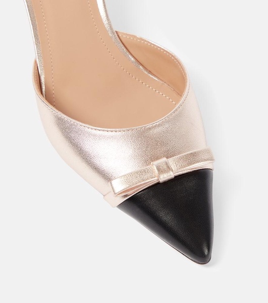 Bernadette leather slingback pumps