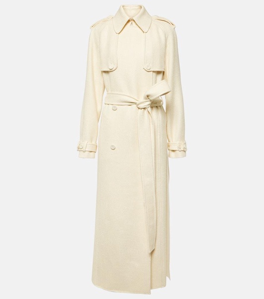 Eithne silk and wool trench coat