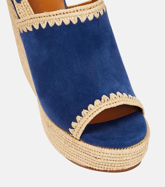 Damya suede wedge sandals