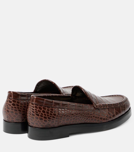 Dinelio croc-effect leather loafers