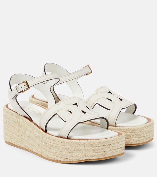 Kate leather espadrille wedges