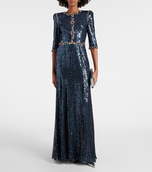 Pretty Thing embellished sequined gown