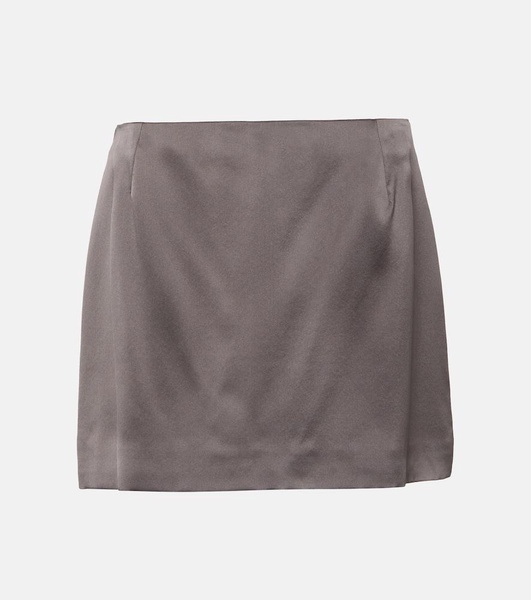 Silk charmeuse miniskirt