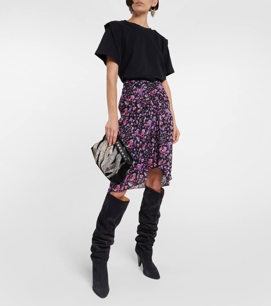 Gibsi floral cotton midi skirt