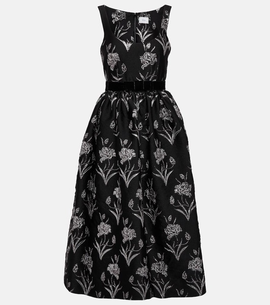 Astrea floral-printed satin midi dress