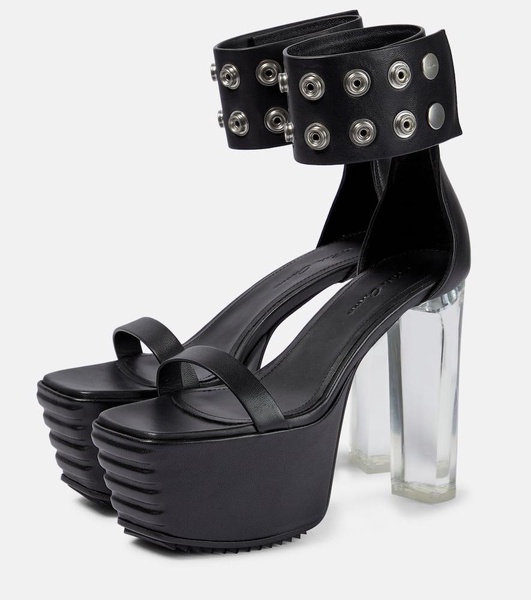 Minimal Grill leather platform sandals