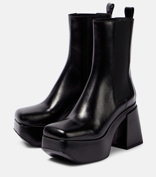 Platform leather Chelsea boots