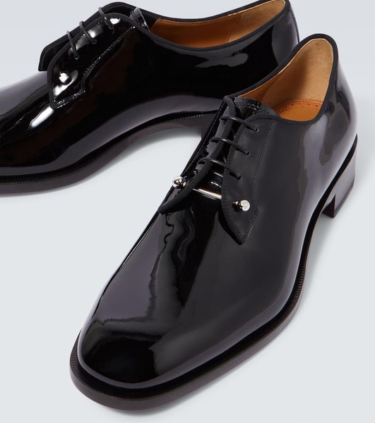 Chambeliss patent leather Derby shoes