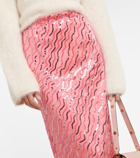 Sequined midi skirt