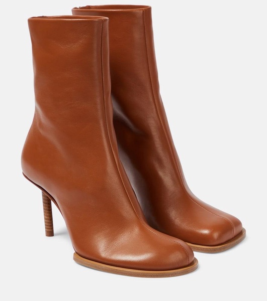 Les Bottines Rond Carré leather ankle boots