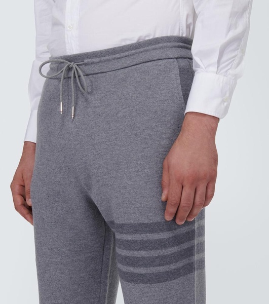 4-Bar wool-blend sweatpants