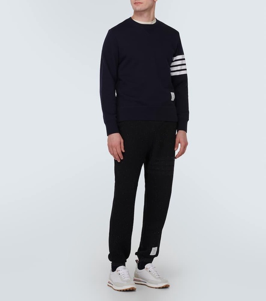 4-Bar cotton and silk sweatpants