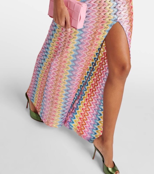 Zig Zag pointelle maxi dress