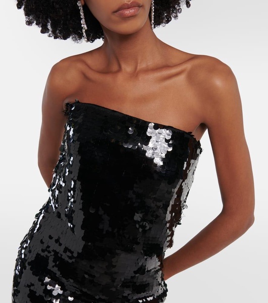 Josiah strapless sequin gown