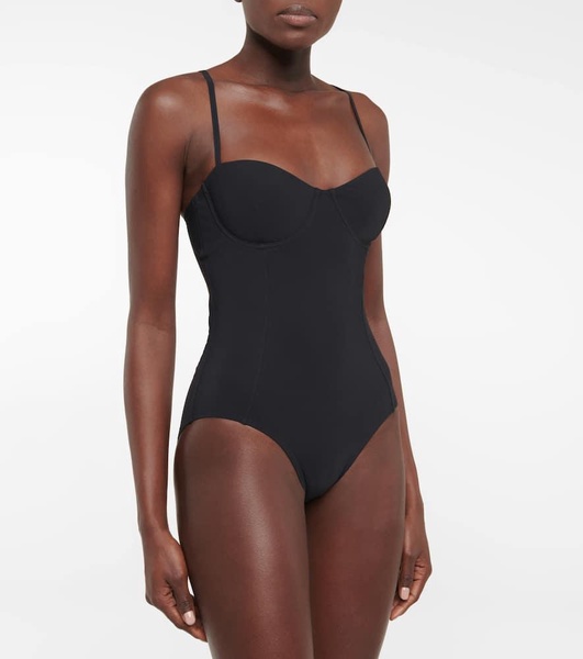 Sweetheart-neck swimsuit