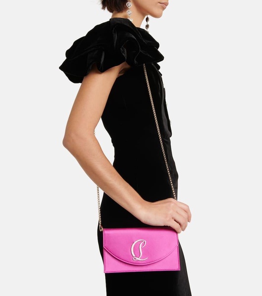 Loubi54 satin clutch