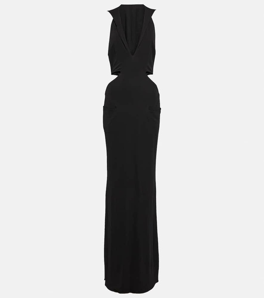 Cutout jersey gown