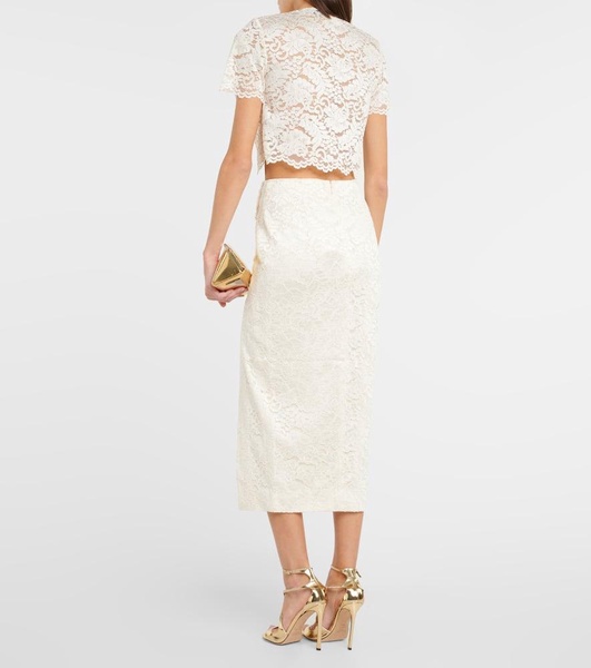 Lace midi skirt